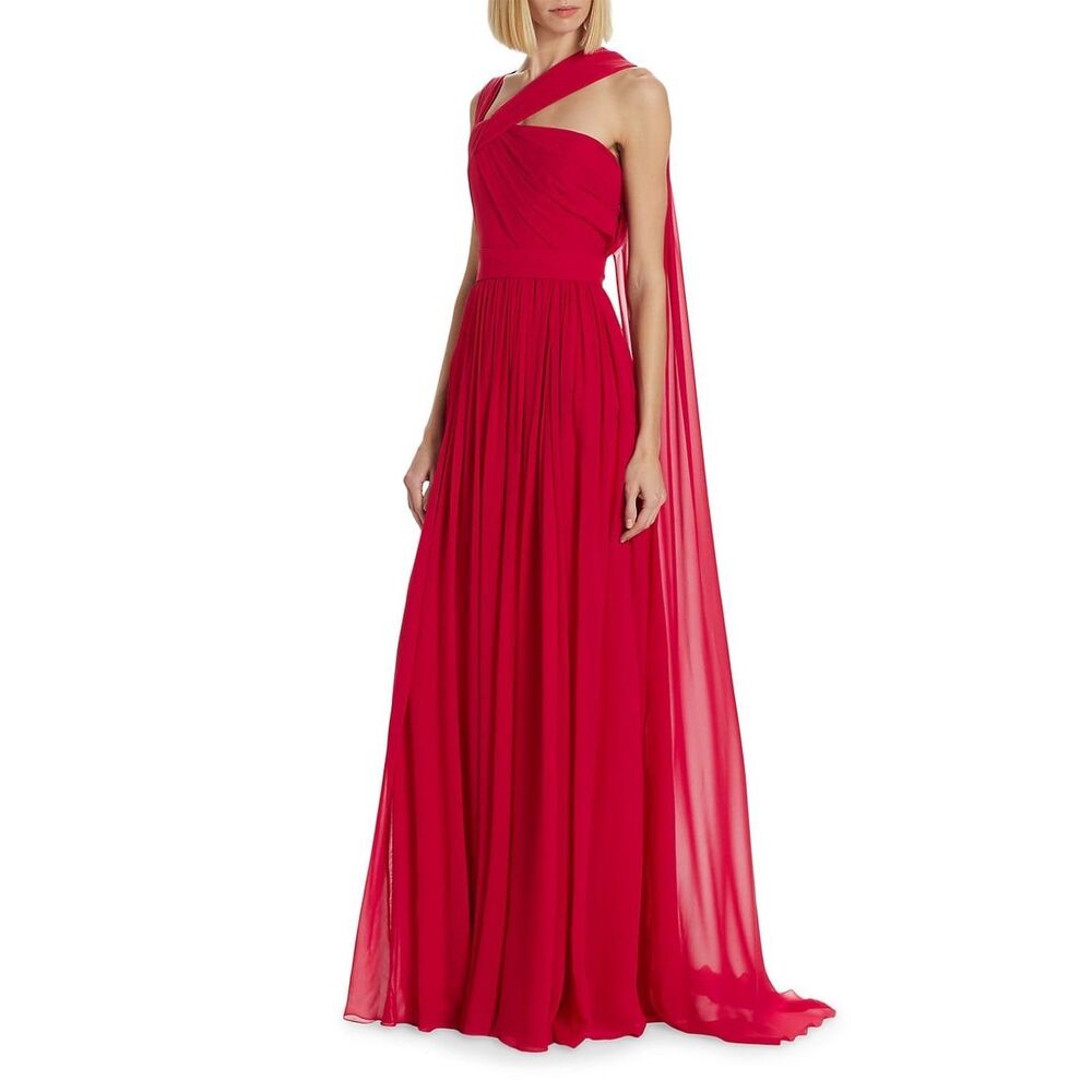 Elie Saab Draped Silk Gown Size 38 / US 6 $5080